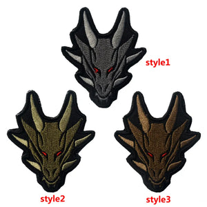 Dragons Head Milspec Embroidered Tactical Patch  Morale Hook and Loop FREE USA SHIPPING  SHIPS FROM USA PAT-531 (E)