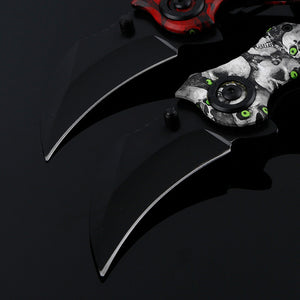 CAMO  outdoor game hunting folding training karambit cargo knife - www.ChallengeCoinCreations.com