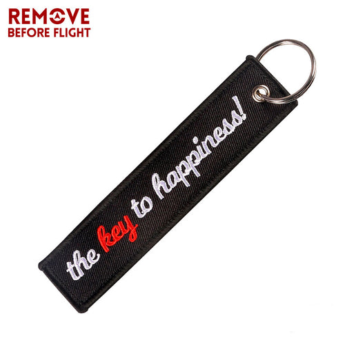 KEY TO HAPPINESS Keychain Luggage Tag Motorcycle Bike Week Harley Kawasaki Suzuki Honda Yamaha Sturgis LKC-67 - www.ChallengeCoinCreations.com
