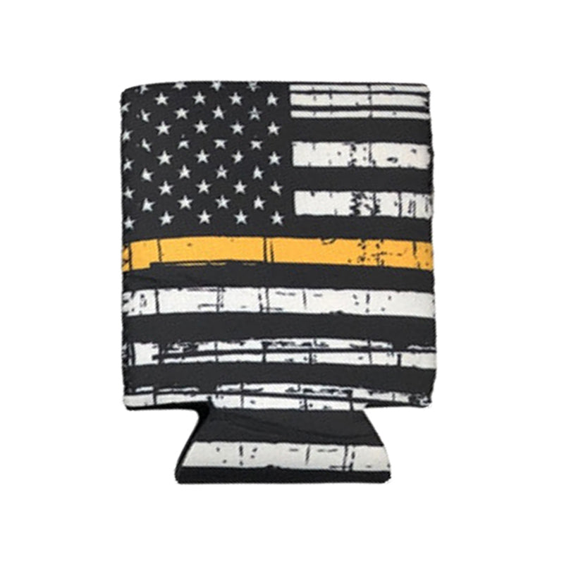 First Responder USA Thin Line Military Themed Can Koozie Ships From The USA - www.ChallengeCoinCreations.com