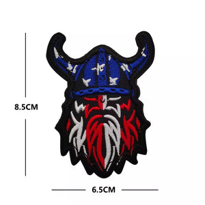 Viking Warrior RWB USA Flag Embroidered Hook and Loop Tactical Morale Patch FREE USA SHIPPING SHIPS FROM USA PAT-316