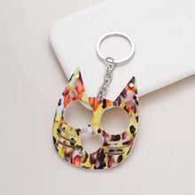 Load image into Gallery viewer, Metal Pretty Kitty Cat  Keychain Touch Free Door Opener (No Bottle Opener)