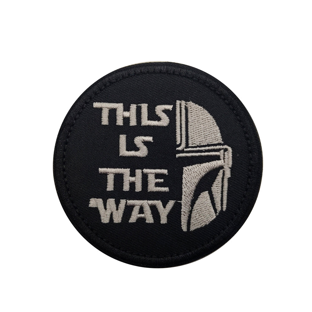 Mandalorian  Half Helmet This Is The Way Hook and Loop Morale Patch Army Navy USMC Air Force LEO PAT-28