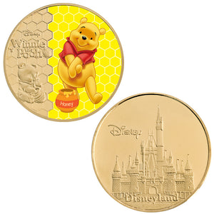 Disneyland 100 Acre Woods Winnie Tiger Eeyore Piglet 5 Coin Challenge Coin Set FREE USA SHIPPING ZH-010