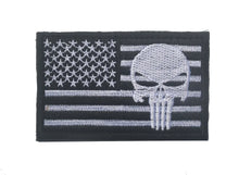 Load image into Gallery viewer, USA FLAG Skull Punisher Tactical Patch Army Marines Morale Hook and Loop FREE USA SHIPPING  SHIPS FROM USA PAT-568 (E)