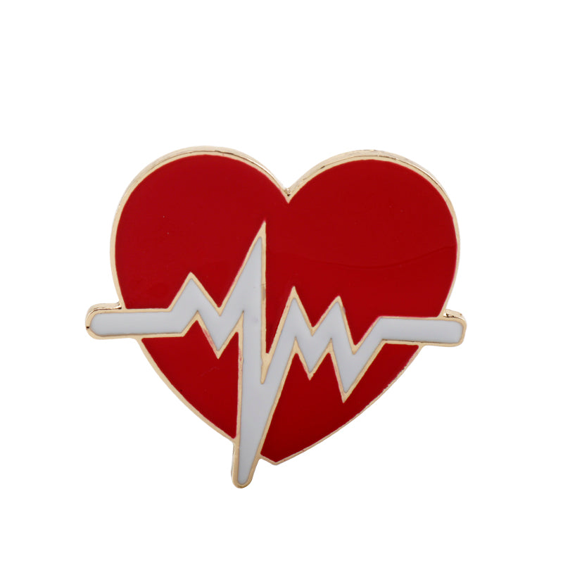 Large Heartbeat Medical Heart pin Doctor Nurse EMT EMR Ems Emergency Hospital Medical personnel PP-007 - www.ChallengeCoinCreations.com