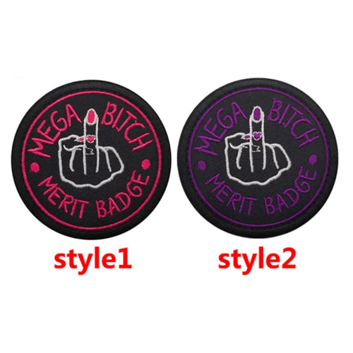 Funny Mega Bitch Merit Badge Embroidered Hook and Loop Tactical Morale Patch FREE USA SHIPPING SHIPS FREE FROM USA V-01132 PAT-410 411