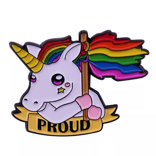Unicorn Rainbow Flag Pride Parade Pin LGBTQ Lesbian Gay Bi Transexual Queer Pride FREE USA SHIPPING SHIPS FROM USA P-168
