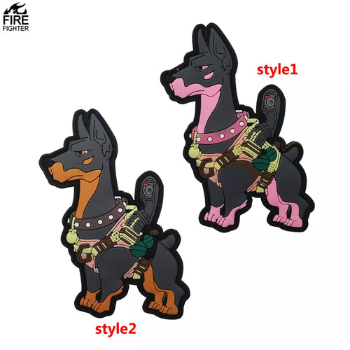 K9 K-9 Canine Dogs Of War Doberman Dobie PVC Hook and Loop Tactical Morale Patch FREE USA SHIPPING SHIPS FROM USA P00217/-2 PAT-290/290A