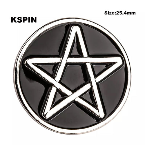 Pentagram Wiccan Witch Barista Church of Satan Lapel Pin  FREE USA SHIPPING SHIPS FREE FROM THE USA P-173C