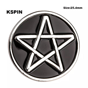 Pentagram Wiccan Witch Barista Church of Satan Lapel Pin  FREE USA SHIPPING SHIPS FREE FROM THE USA P-173C
