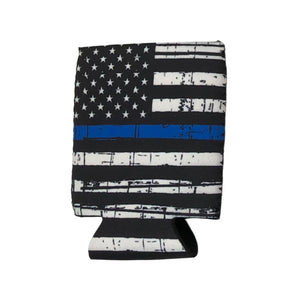 First Responder USA Thin Line Military Themed Can Koozie Ships From The USA - www.ChallengeCoinCreations.com