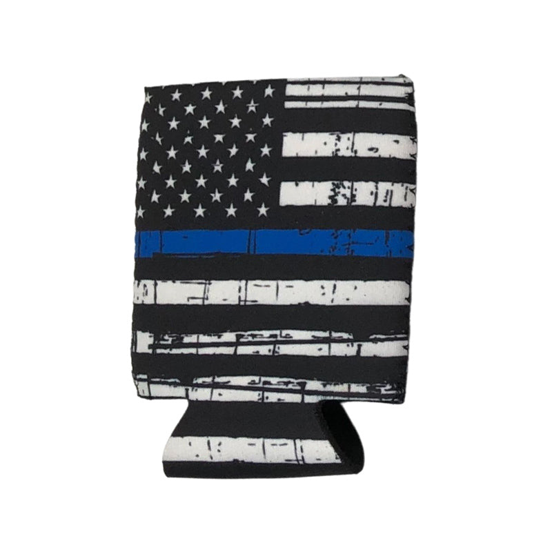 First Responder USA Thin Line Military Themed Can Koozie Ships From The USA - www.ChallengeCoinCreations.com