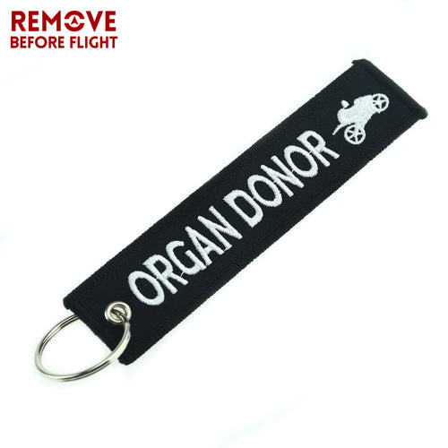 Organ Donor Keychain Luggage Tag Motorcycle Bike Week Harley Kawasaki Suzuki Honda Yamaha Sturgis LKC-56 - www.ChallengeCoinCreations.com