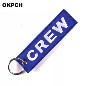 Blue CREW Keychain Luggage Tag Flight Attendant Purser First Officer Pilot Airlines Navigator Flight Crew FREE USA SHIPPING SHIPS FROM USA LKC-45A