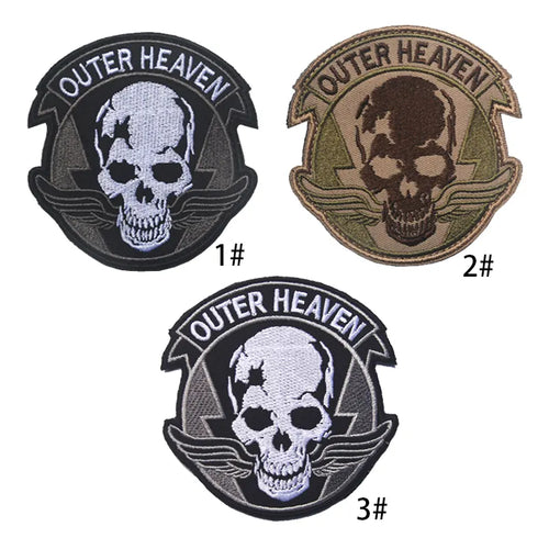 Outer Heaven Skull Hook and Loop Morale Patch FREE USA SHIPPING SHIPS FROM USA PAT-611 612 613