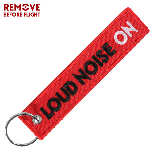 Loud Noise ON Keychain Luggage Tag Motorcycle Bike Week Harley Kawasaki Suzuki Honda Yamaha Sturgis LKC-80 - www.ChallengeCoinCreations.com