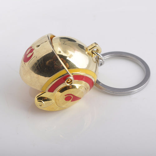 Gold Star Wars Inspired Rebel Alliance Pilot Helmet Keychain Mandalorian Disney Baby Yoda The Child Grogu KC-024 - www.ChallengeCoinCreations.com