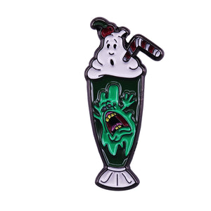 Ghostbusters Slimer Mooglie Mashup Milkshake Enamel Pin  SLIMED Free USA Shipping ZQ-31A