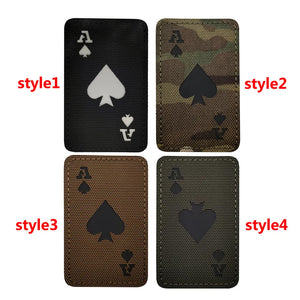 Ace of Spades Playing Card Embroidered Hook and Loop Tactical Morale Patch FREE USA SHIPPING SHIPS FREE FROM USA M-00168 PAT-403 406