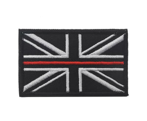 Thin Red Line British Flag Tactical Patch Firefighter Paramedic EMT Morale Hook and Loop FREE USA SHIPPING  SHIPS FROM USA PAT-132