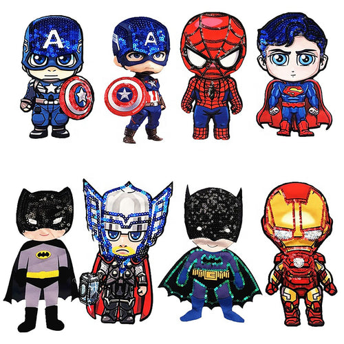 Hero Large Soft Fabric Patches With Light Up Led Multicolor Flashing Eyes - www.ChallengeCoinCreations.com