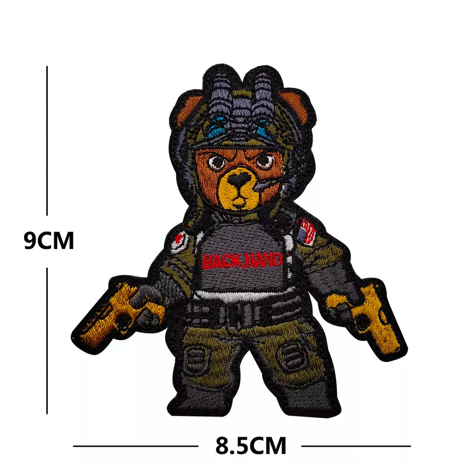 Back Hand Bear Soldier Medic Corpsman  Embroidered Hook and Loop Tactical Morale Patch FREE USA SHIPPING SHIPS FROM USA V01110 PAT-286