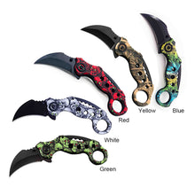 Load image into Gallery viewer, CAMO  outdoor game hunting folding training karambit cargo knife - www.ChallengeCoinCreations.com