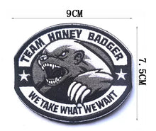 Load image into Gallery viewer, Funny Team Honey Badger We Take What We Want Embroidered  Hook and Loop Morale Patch Army Navy USMC Air Force LEO FREE USA SHIPPING SHIPS FROM USA PAT-347/A  (E)