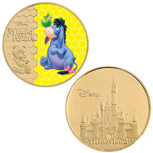 Disneyland 100 Acre Woods Winnie Tiger Eeyore Piglet 5 Coin Challenge Coin Set FREE USA SHIPPING ZH-010