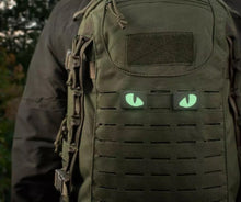 Load image into Gallery viewer, Set of Two Matching Glow in the Dark Cats Eyes Firefighter Ranger Patches Army Marines Morale Hook and Loop M00094-1/2/3/4  P-85/86/87/88