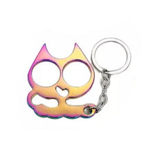 Load image into Gallery viewer, Metal Pretty Kitty Cat  Keychain Touch Free Door Opener (No Bottle Opener)