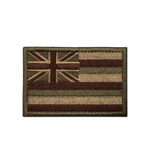 Subdued Hawaii State Flag Embroidered Hook and Loop Tactical Morale Patch FREE USA SHIPPING SHIPS FROM USA V90456-1 PAT-295