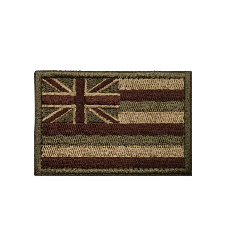 Subdued Hawaii State Flag Embroidered Hook and Loop Tactical Morale Patch FREE USA SHIPPING SHIPS FROM USA V90456-1 PAT-295