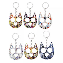 Load image into Gallery viewer, Metal Pretty Kitty Cat  Keychain Touch Free Door Opener (No Bottle Opener)