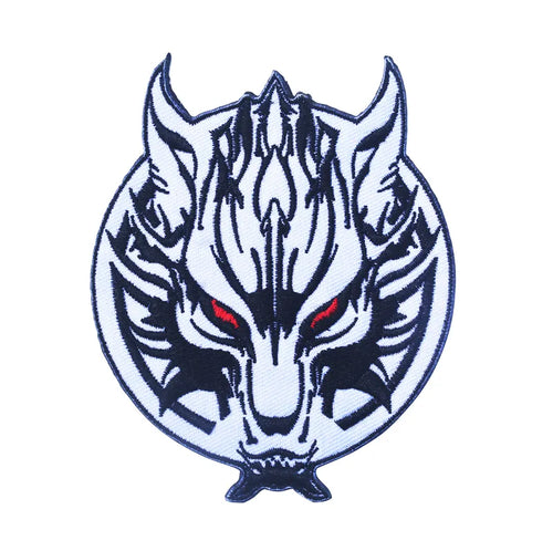 Large Japanese Wolf  Hiking Outdoors Embroidered Hook and Loop Tactical Morale Patch FREE USA SHIPPING SHIPS FREE FROM USA PAT-656
