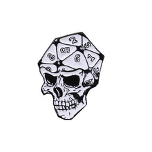 Load image into Gallery viewer, Dungeons and Dragons Inspired D20 20 Sided Dice Skull Pin DD1 - www.ChallengeCoinCreations.com