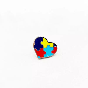 Autism Awareness Puzzle Heart Enamel Pin FREE USA SHIPPING SHIPS FROM USA P-190C