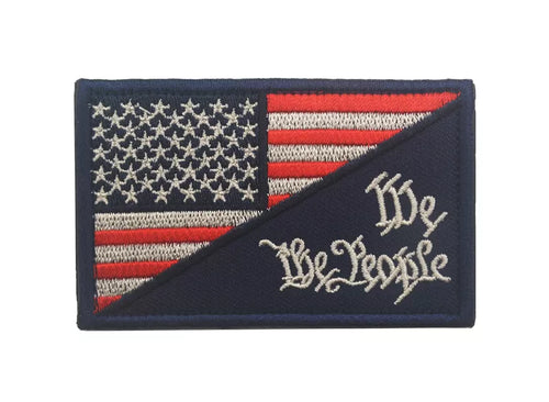 We The People USA FLAG Tactical Patch Army Marines Morale Hook and Loop FREE USA SHIPPING  SHIPS FROM USA PAT-165 (E)