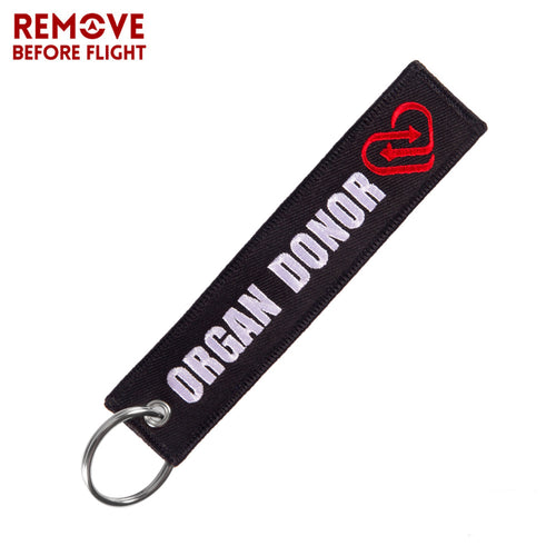 Organ Donor Heart Keychain Luggage Tag Motorcycle Bike Week Harley Kawasaki Suzuki Honda Yamaha Sturgis LKC-59 - www.ChallengeCoinCreations.com