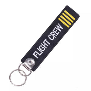 Black Gold CREW Keychain Luggage Tag Flight Attendant Purser First Officer Pilot Airlines Navigator Flight Crew FREE USA SHIPPING SHIPS FROM USA LKC-43A