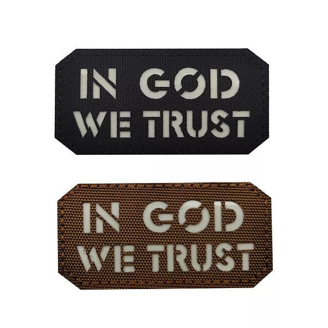 In God We Trust IR Infra Red Reflective Glow in The Dark Tactical Patch Army Marines Morale Hook and Loop FREE USA SHIPPING  SHIPS FROM USA PAT-175/176