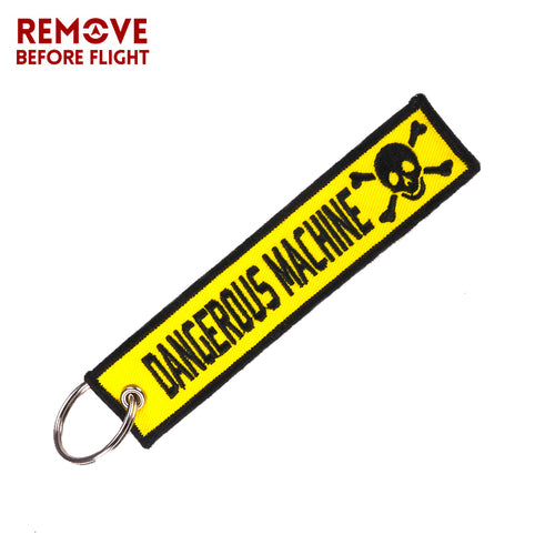 Dangerous Machine Keychain Luggage Tag Motorcycle Bike Week Harley Kawasaki Suzuki Honda Yamaha Sturgis LKC-50 - www.ChallengeCoinCreations.com