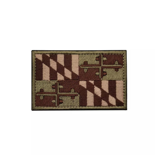 Subdued Maryland State Flag Embroidered Hook and Loop Morale Patch Army Navy USMC Air Force LEO FREE USA SHIPPING SHIPS FROM USA PAT-327