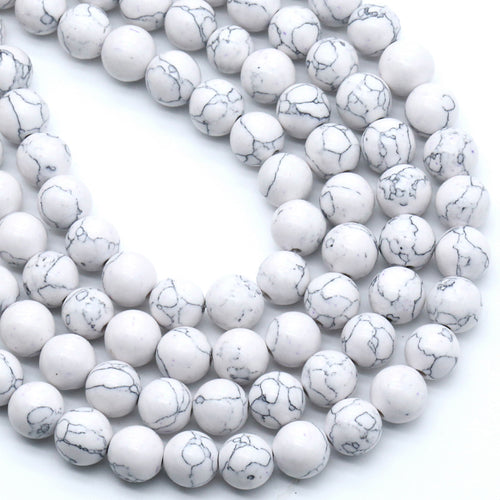 White Turquoise 8MM Beads Natural 15