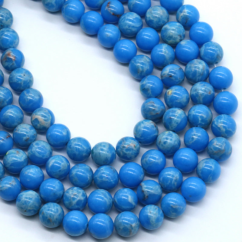 Blue Emperor Stone 8MM Beads Natural 15