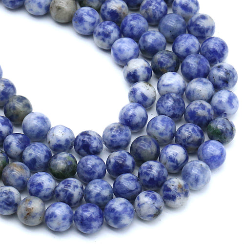 Blue Spot Jasper 8MM Beads Natural 15