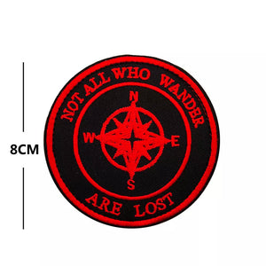 Not All Who Wander are Lost Compass Rose Embroidered Hook and Loop Tactical Morale Patch FREE USA SHIPPING SHIPS FROM USA V01047 PAT-291