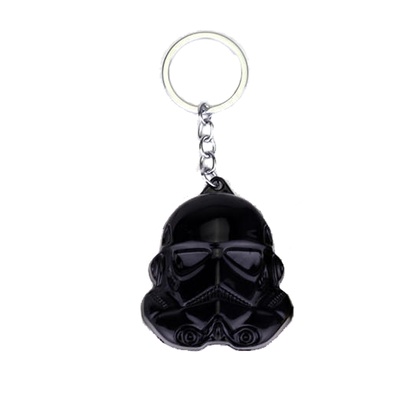 Star Wars Inspired Black Stormtrooper Helmet Keyschain Mandalorian Disney Baby Yoda The Child Grogu KC-007 - www.ChallengeCoinCreations.com
