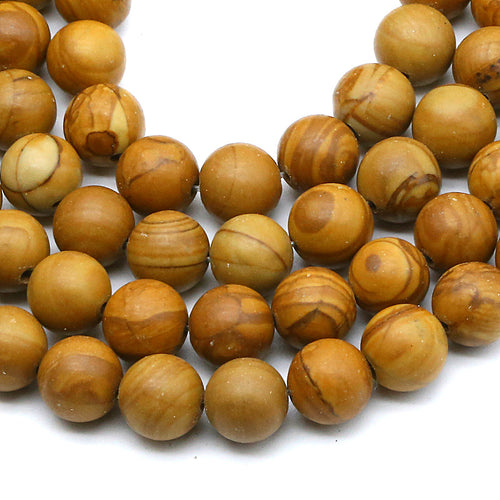 Wooden Line Jasper 8MM Beads Natural 15
